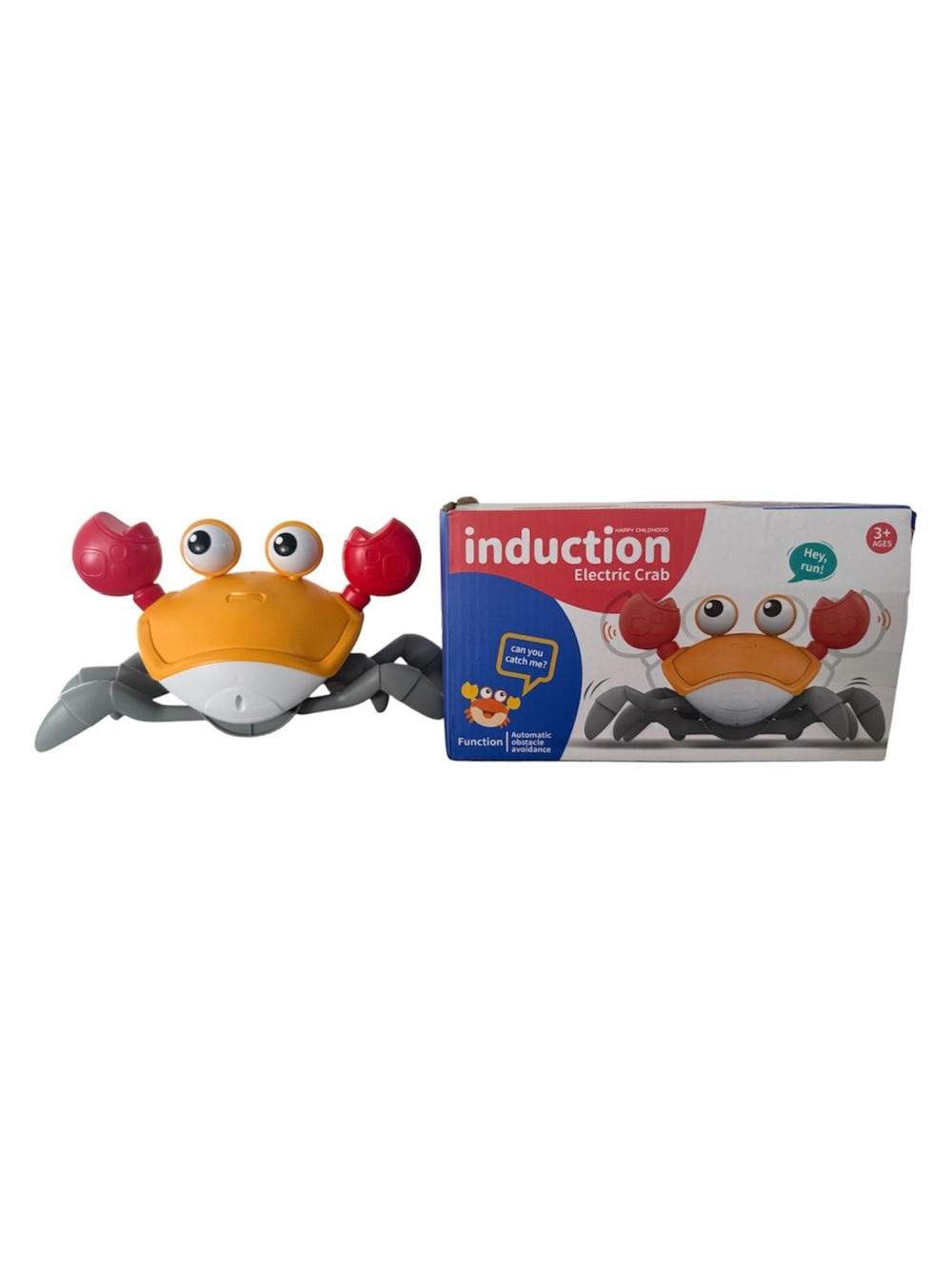 Induction Electric Crab Toy Tummy Time Toy Automatic Avoidance Interactive NIB